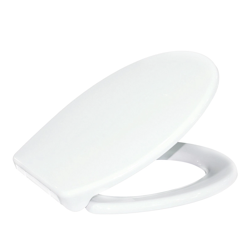 Elongated Plastic Toilet Seat Cover with soft close hinge and quick release function