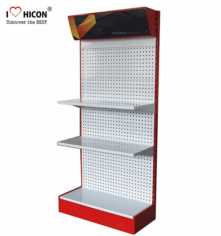 Easy To Assemble Th Shape Metal Free standing Pegboard Display Stands