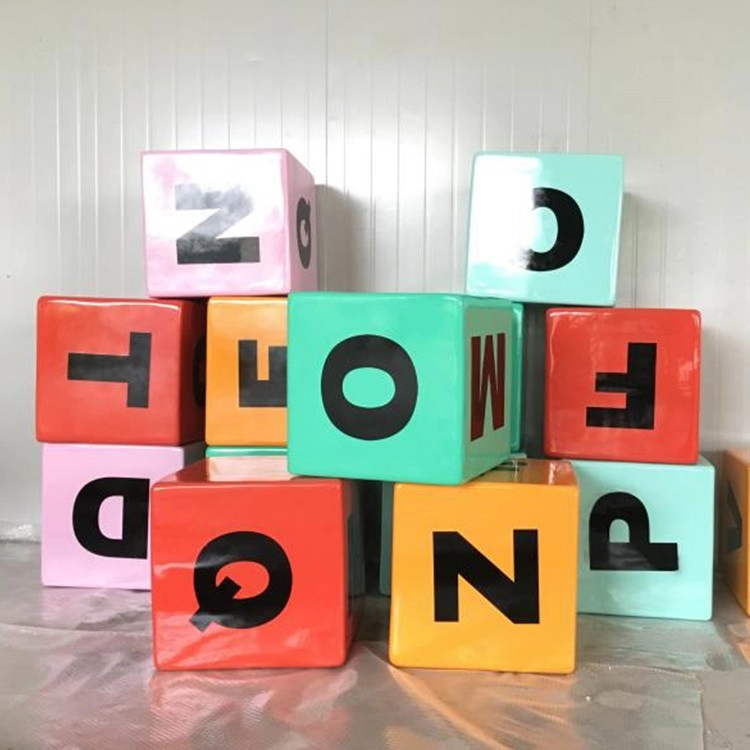 Letter square stool photography props shopping mall Beauty decorations