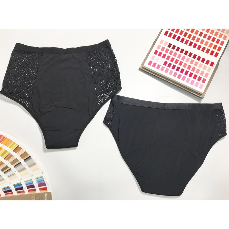 Ladies lace high-waist period panties leak proof underwear
