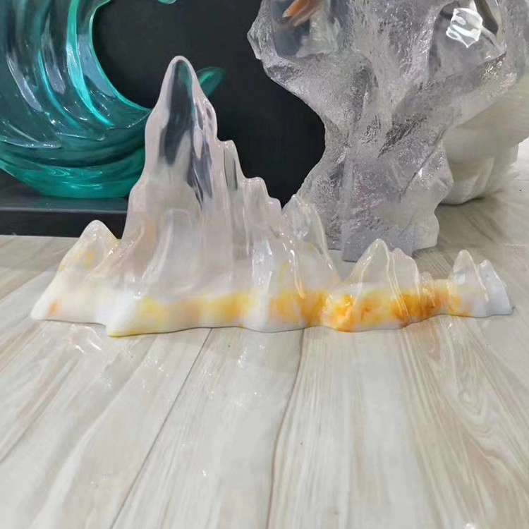 Resin transparent iceberg display props with light