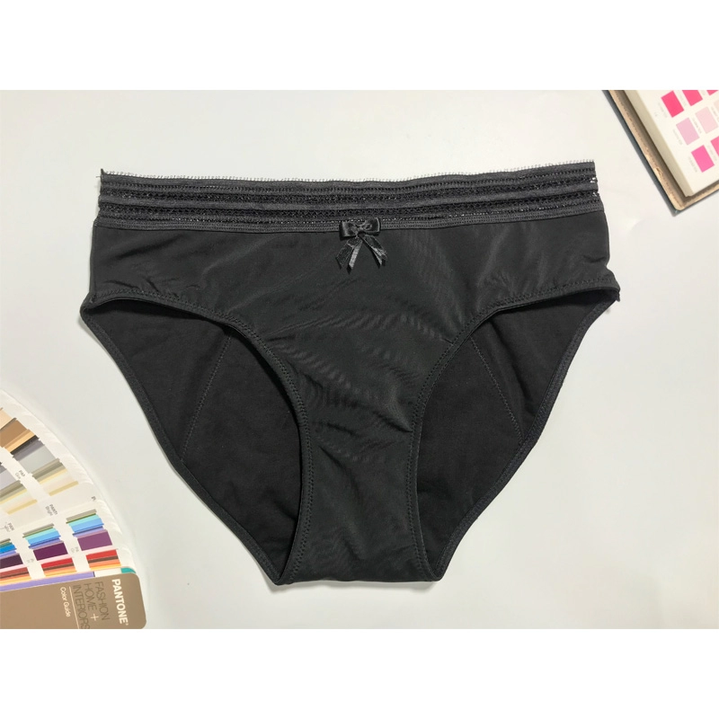 Ribbon bow leak proof underwear full cover panties