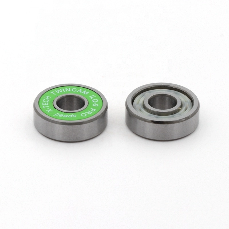 ABEC-7 Skateboard Bearings With Nylon Cage And Green Seals