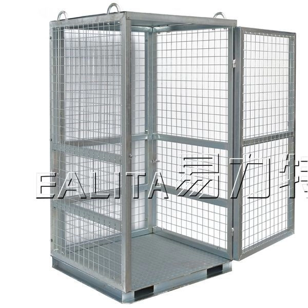 Galvanized Cylinder Storage Cage With Manual Close Single Door M-GB-CM2