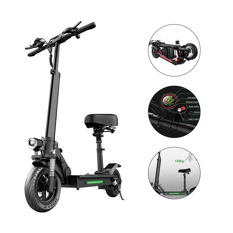 Electric Kick Scooter with External Battery, Lightweight and Foldable, Upgraded Motor Power