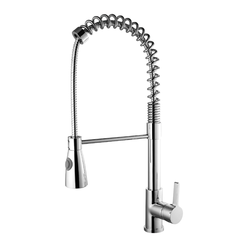 Chrome Spring Pull Out Kitchen Faucets