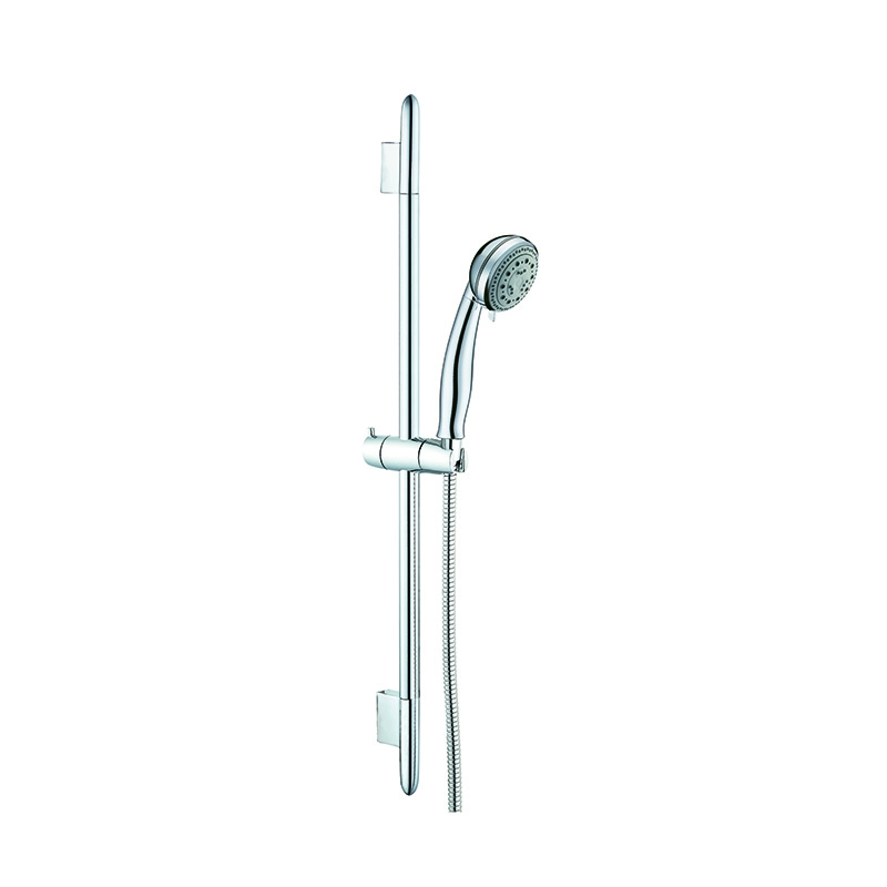 Round bar adjustable shower riser slide rail kits