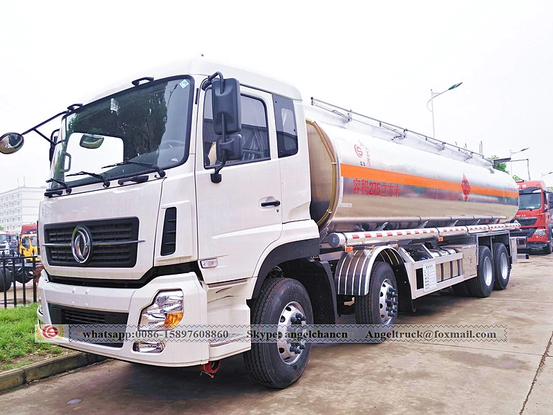 Dongfeng 8x4 Petrol Fuel Truck Aluminium Alloy 27500 Litres
