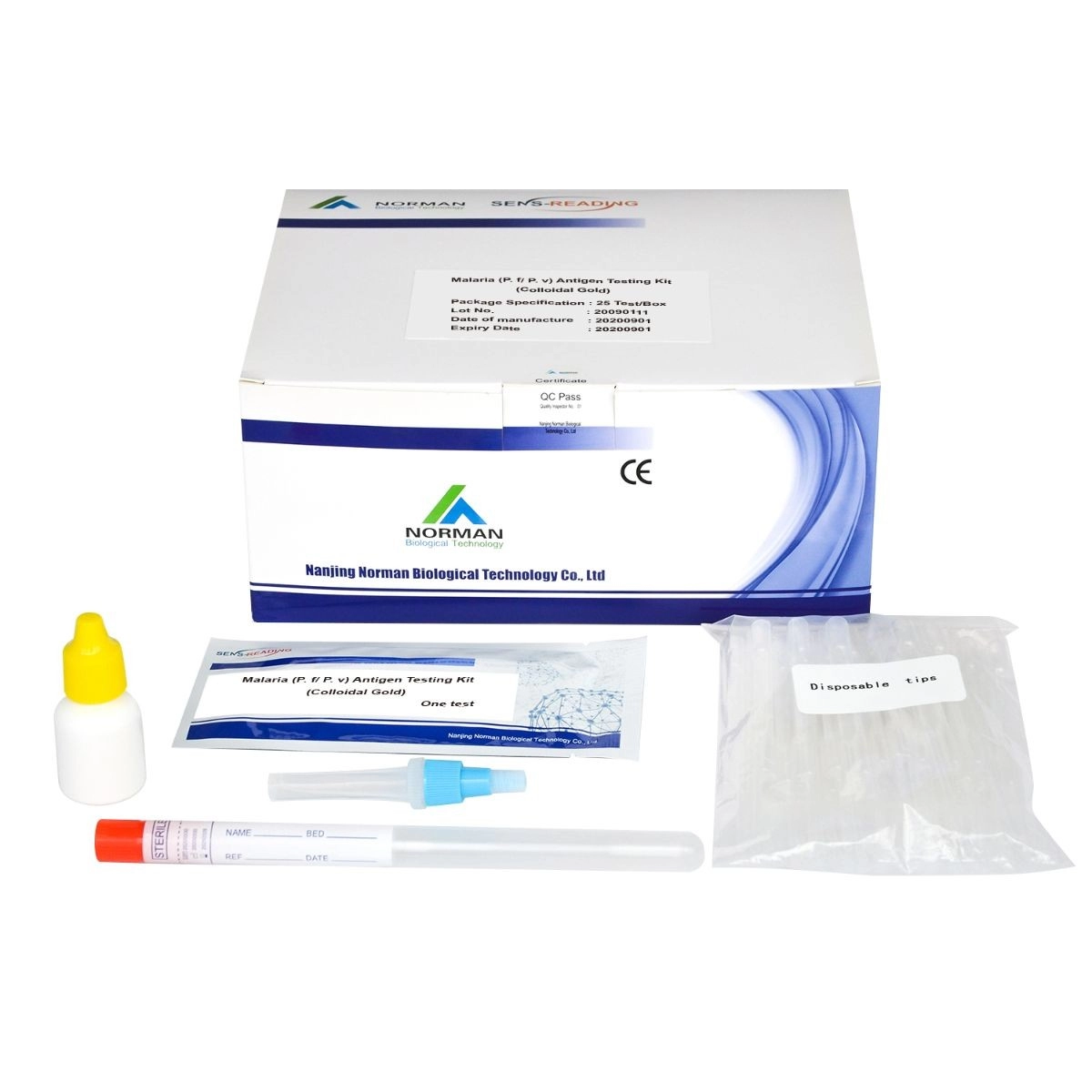 Malaria (P. f P. v) Antigen Testing Kit