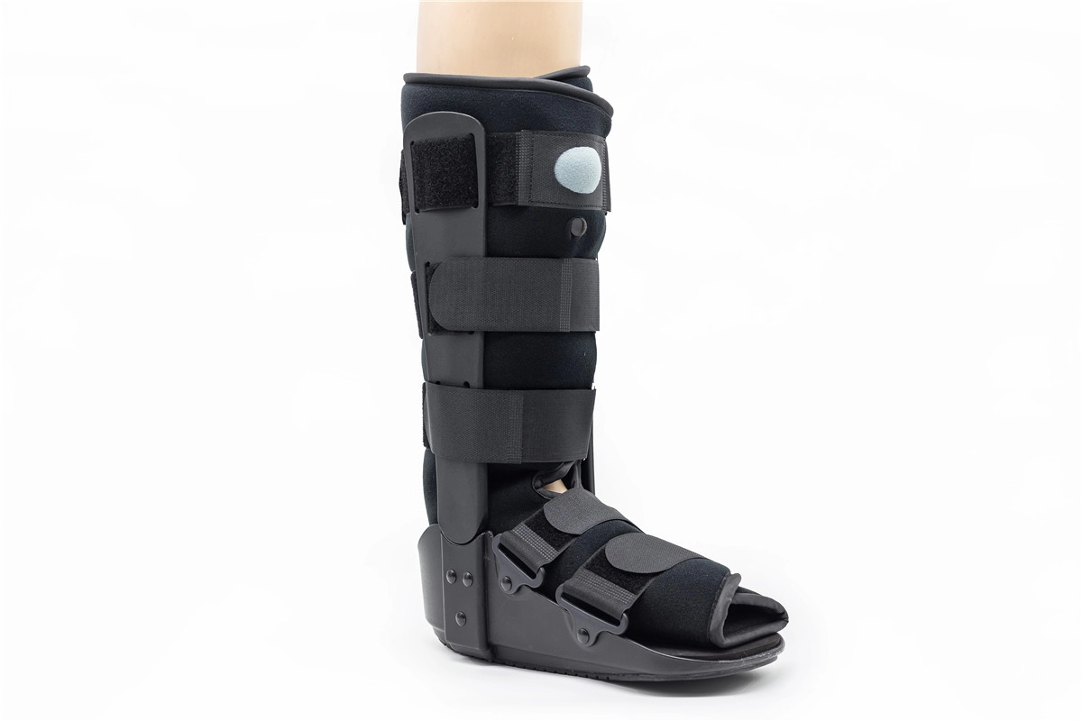 Orthopedic 17"  Poly and Pneumatic foam walker Boot braces with plastic fracture and TPR sores