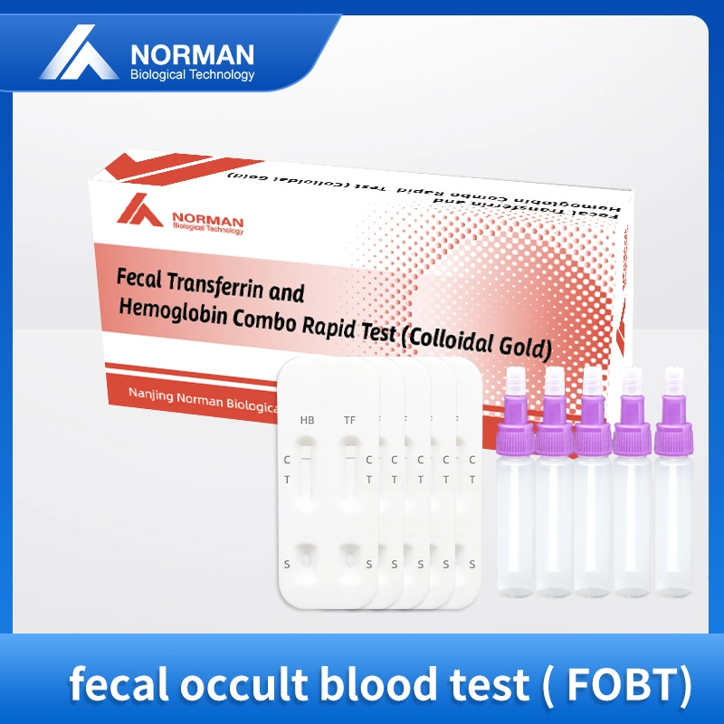 Fecal Transferrin and  Hemoglobin Combo Rapid  Test (Colloidal Gold)