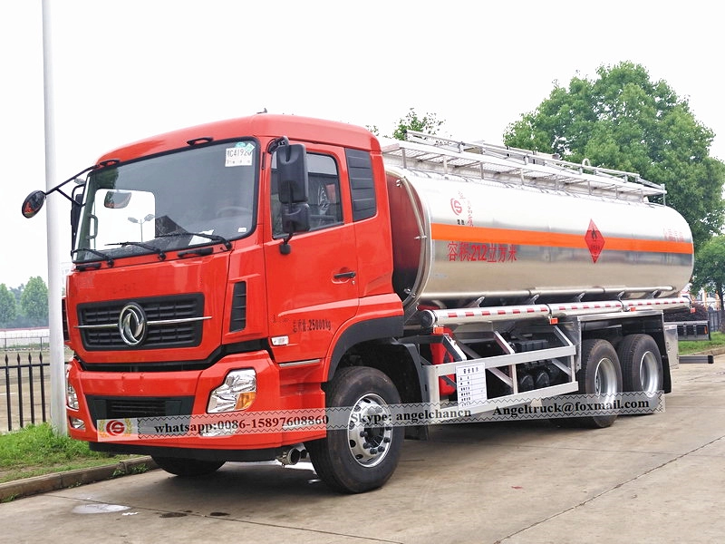 6x4 Aluminium Alloy Gasoline Tank Truck Dongfeng 21.2 cbm