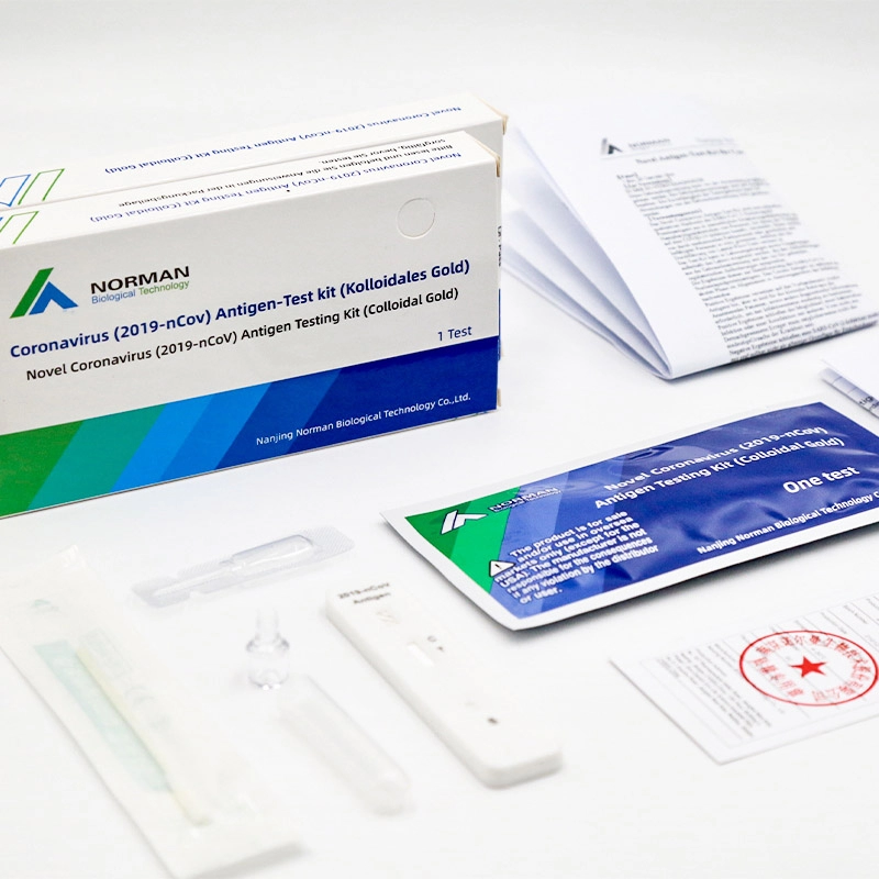 Novel Coronavirus (2019-nCoV) Anterior Nasal Swab Antigen Testing Kit (Colloidal Gold)