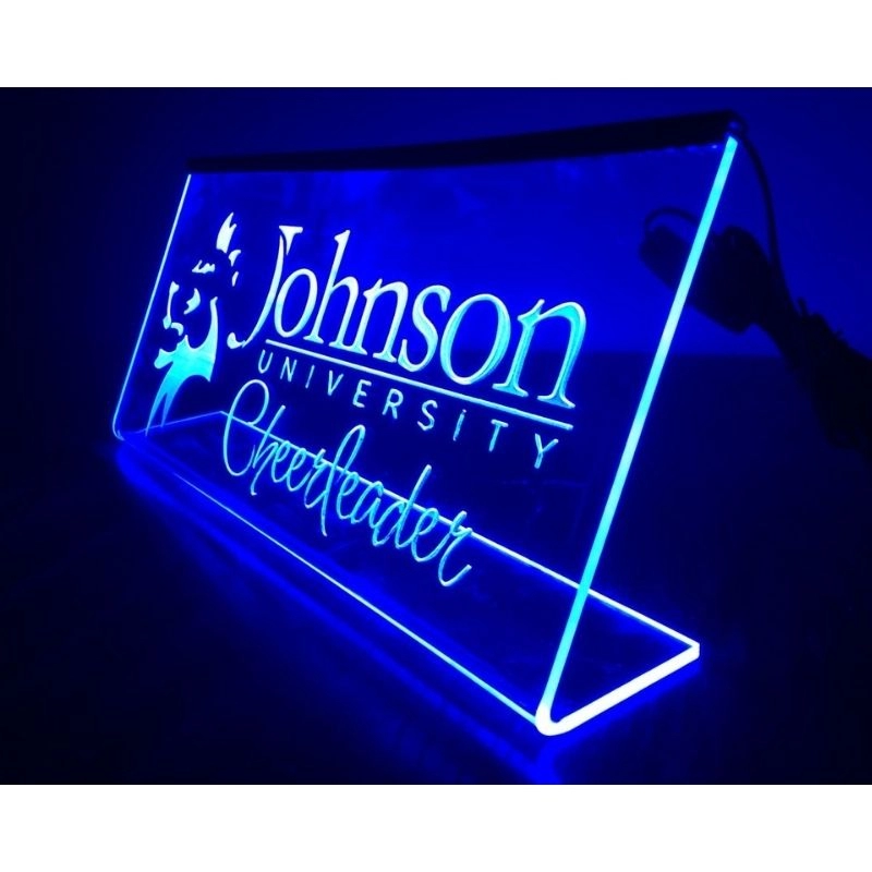 Customized countertop Acrylic Lit Sign with laser letters