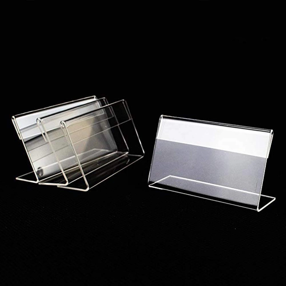 Acrylic clear card frame A6 logo label box business paper card display holder
