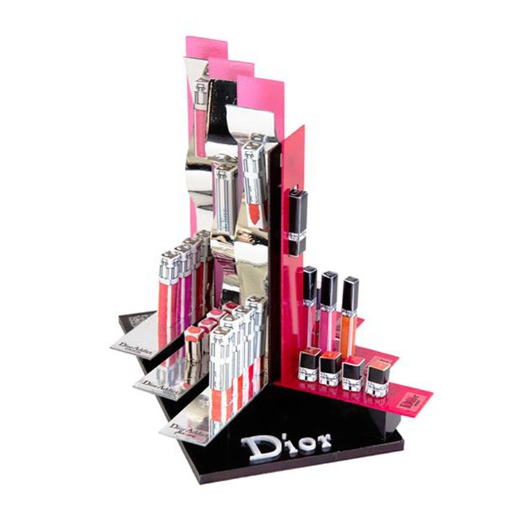 High quality make up display stand cosmetic custom Used to display acrylic cosmetic stand display
