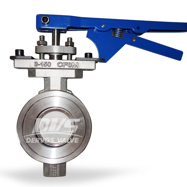 150LB high performance double offset butterfly valve WAFER