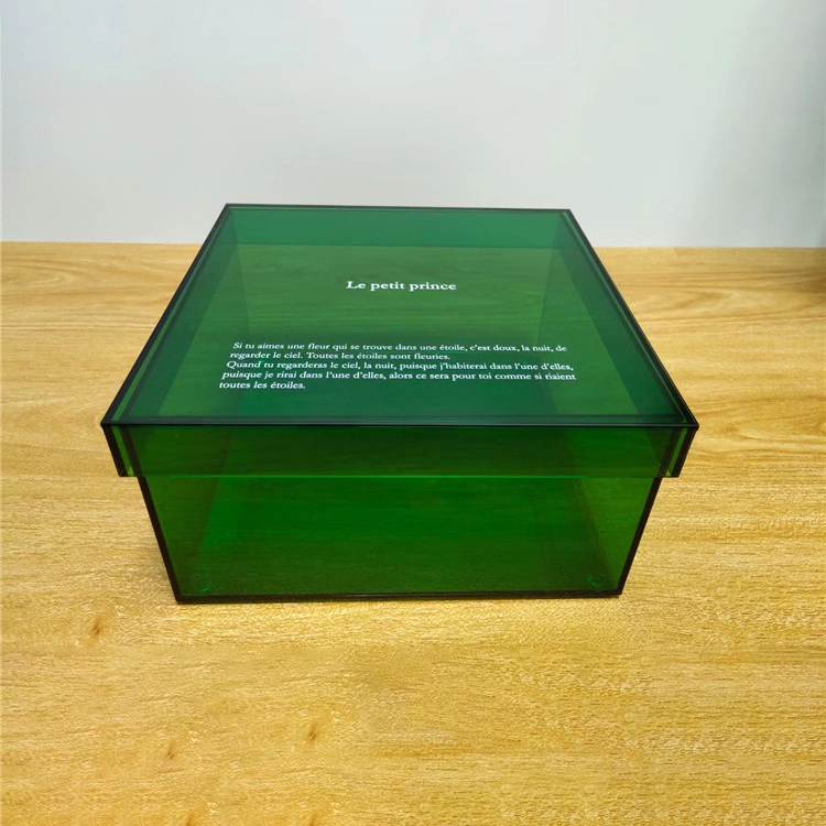 dustproof stackable colorful acrylic storage box with lid