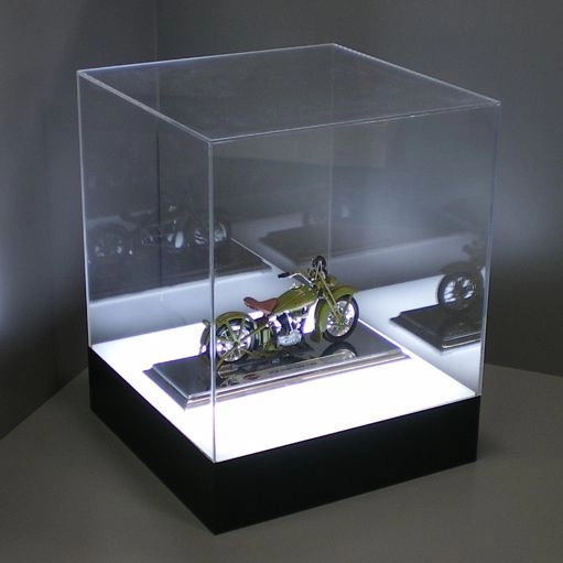 Acrylic model display box with led light