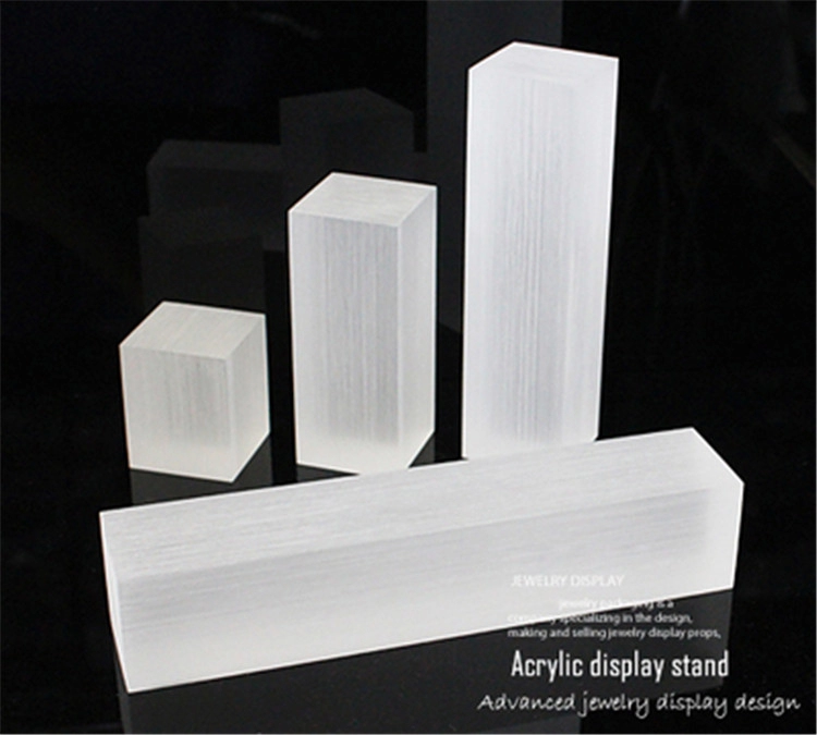 Acrylic clear square pillar jewelry stand jewelry display tray