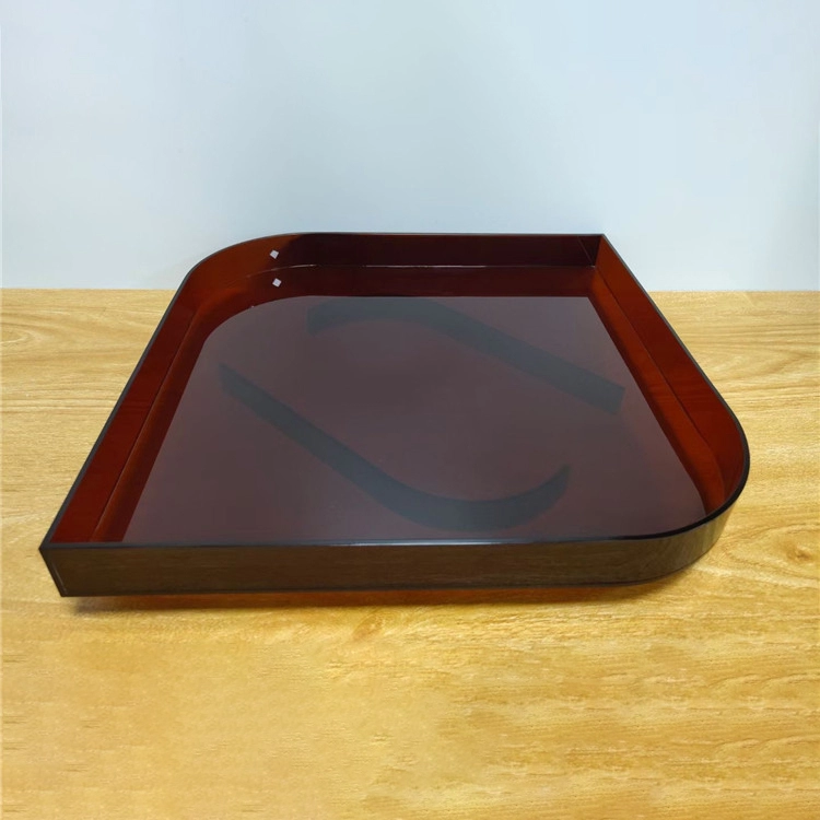customized specific shape brown acrylic tray organizer