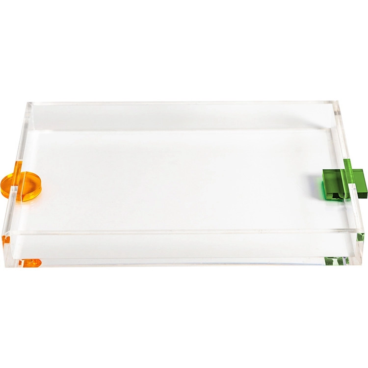 White acrylic dresser tray organizer party service tray