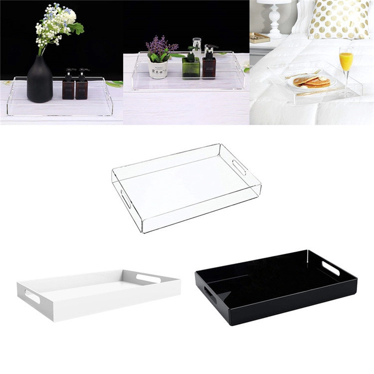 White acrylic dresser tray