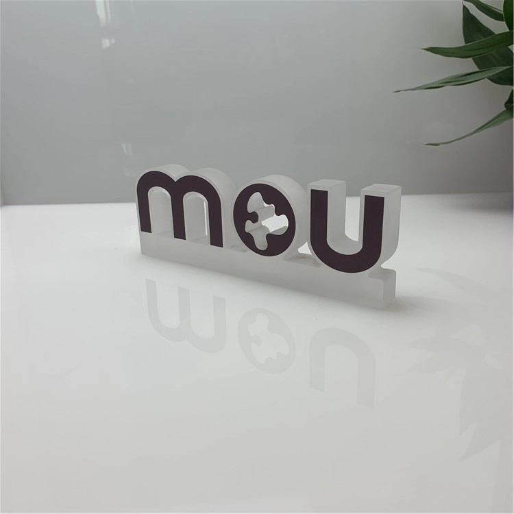 custom countertop clear lucite sign holders frosted lucite logo block