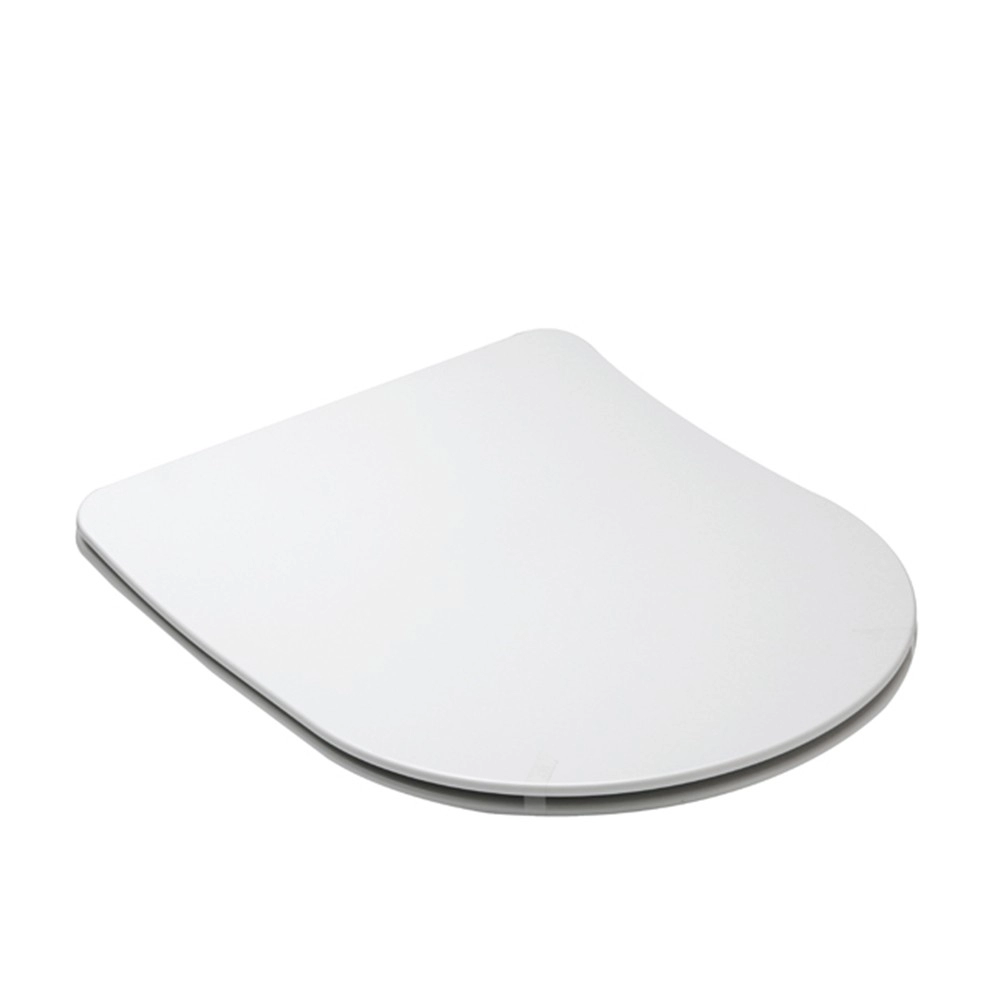 Slim design european standard universal D shaped white toilet seat cover