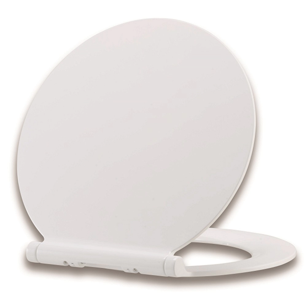 Circle round toilet bowl lid urea white toilet seat cover with shoft close