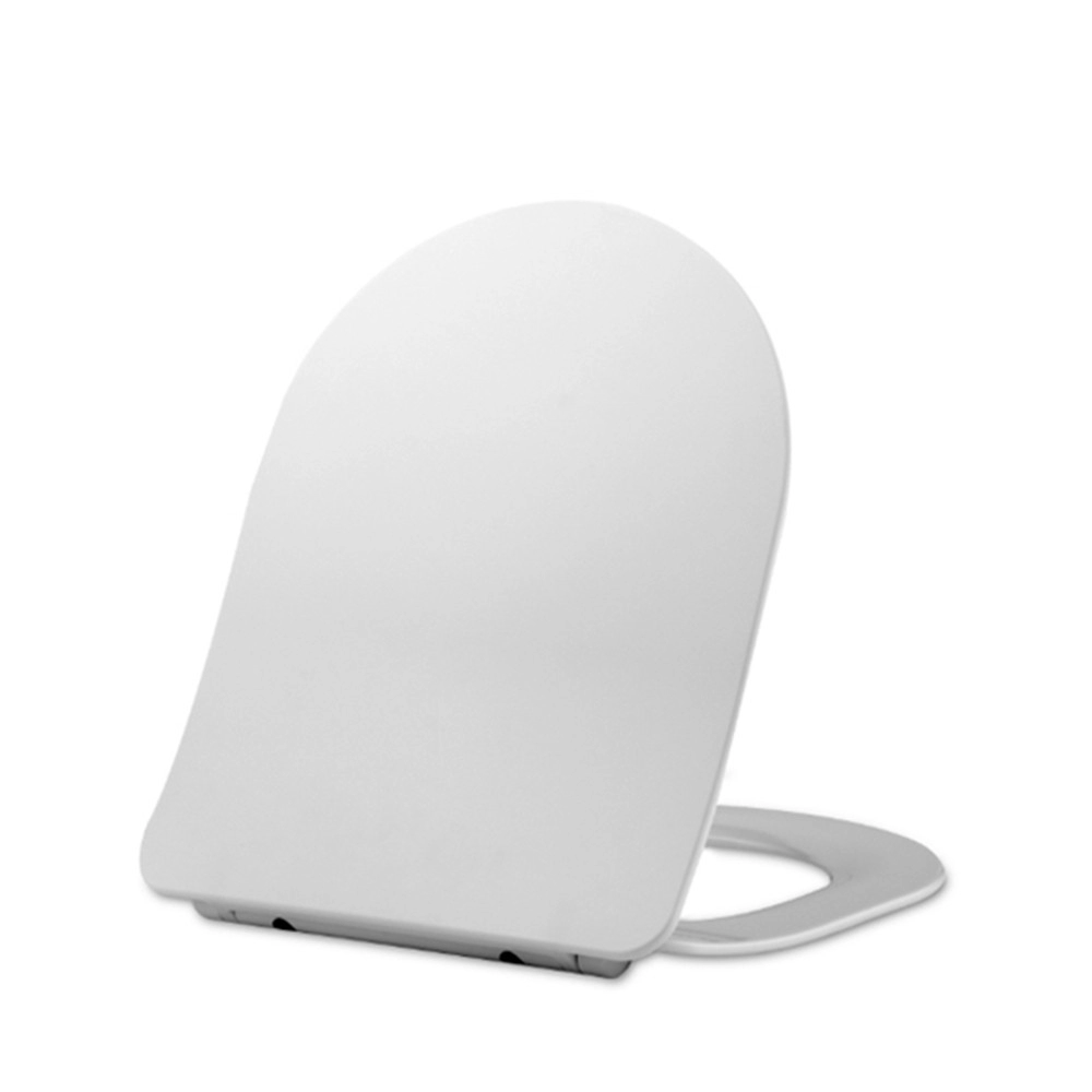 Slim design european standard universal D shaped white toilet seat cover