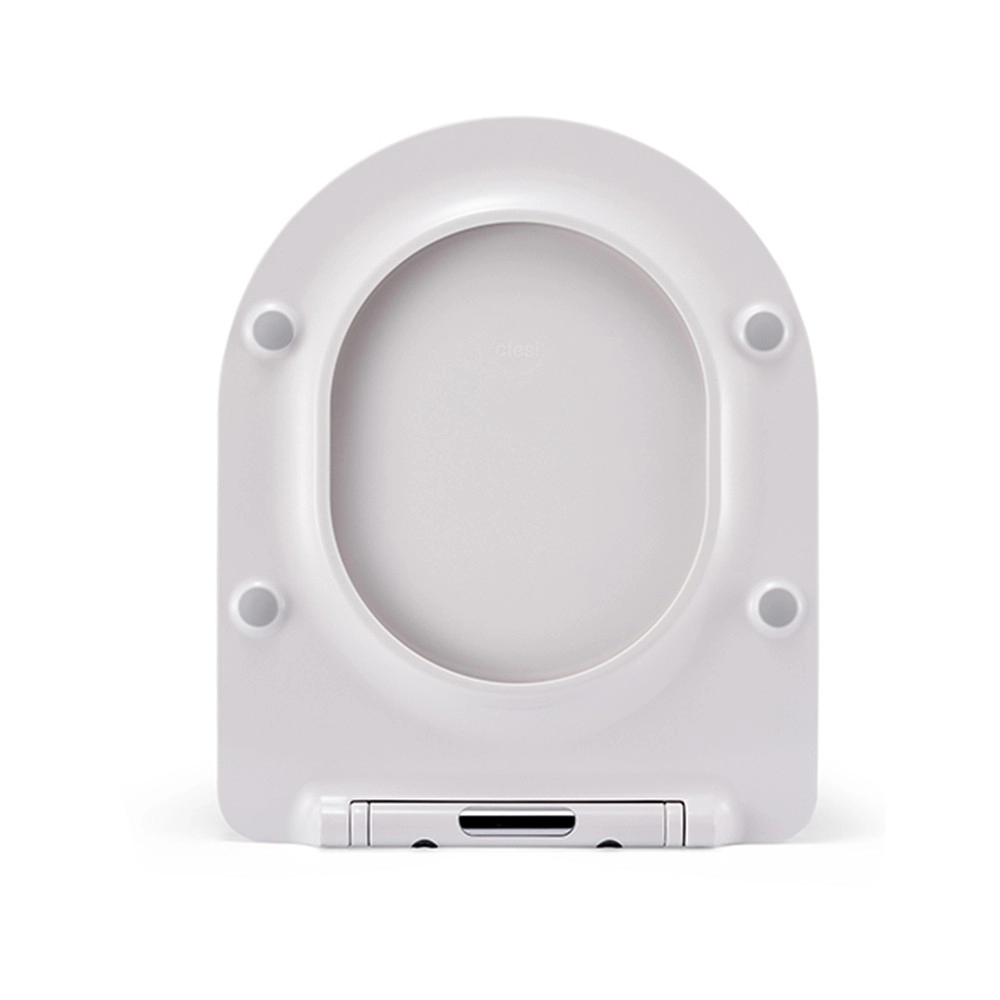European standard slim type D shaped lavatory seat white toilet seat cover