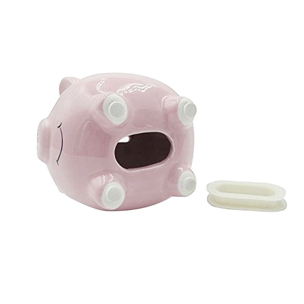 Handcraft Cute Pink Ceramic Coin Money Piggy Bank For Kids