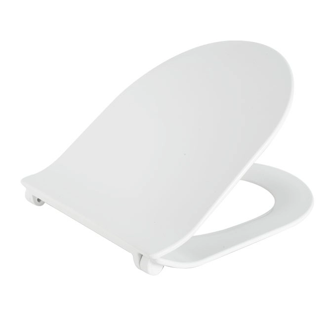 Soft close U shaped WC lid elongated toilet tank cover slim D shaped toilet seat