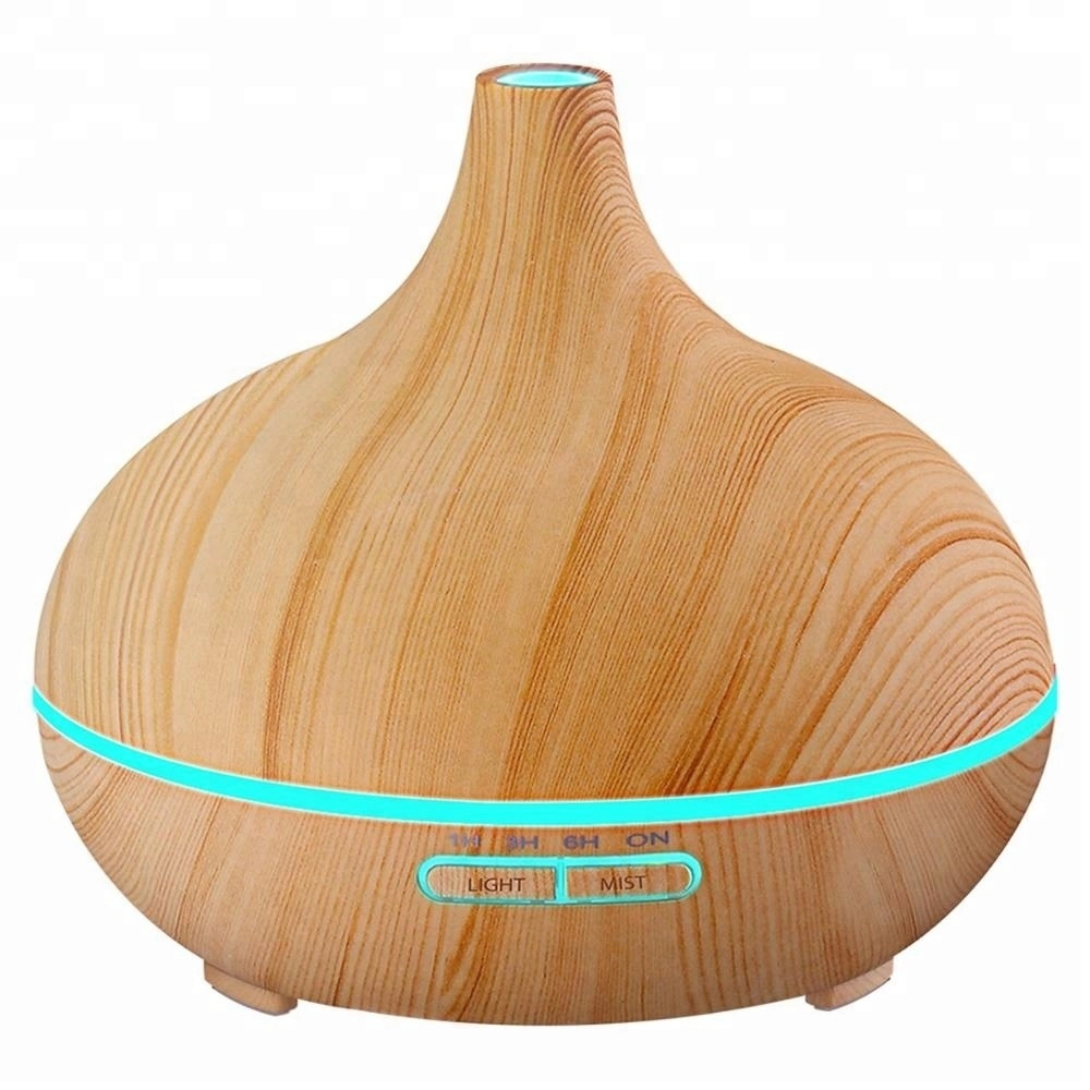 Wooden Grain Aroma Essential Oil Diffuser Ultrasonic Air Humidifiers