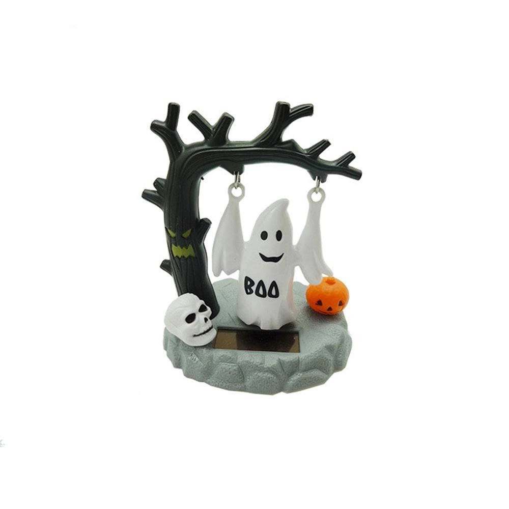 Funny Solar Powered Halloween Swing Ghost Toy Home Car Ornament