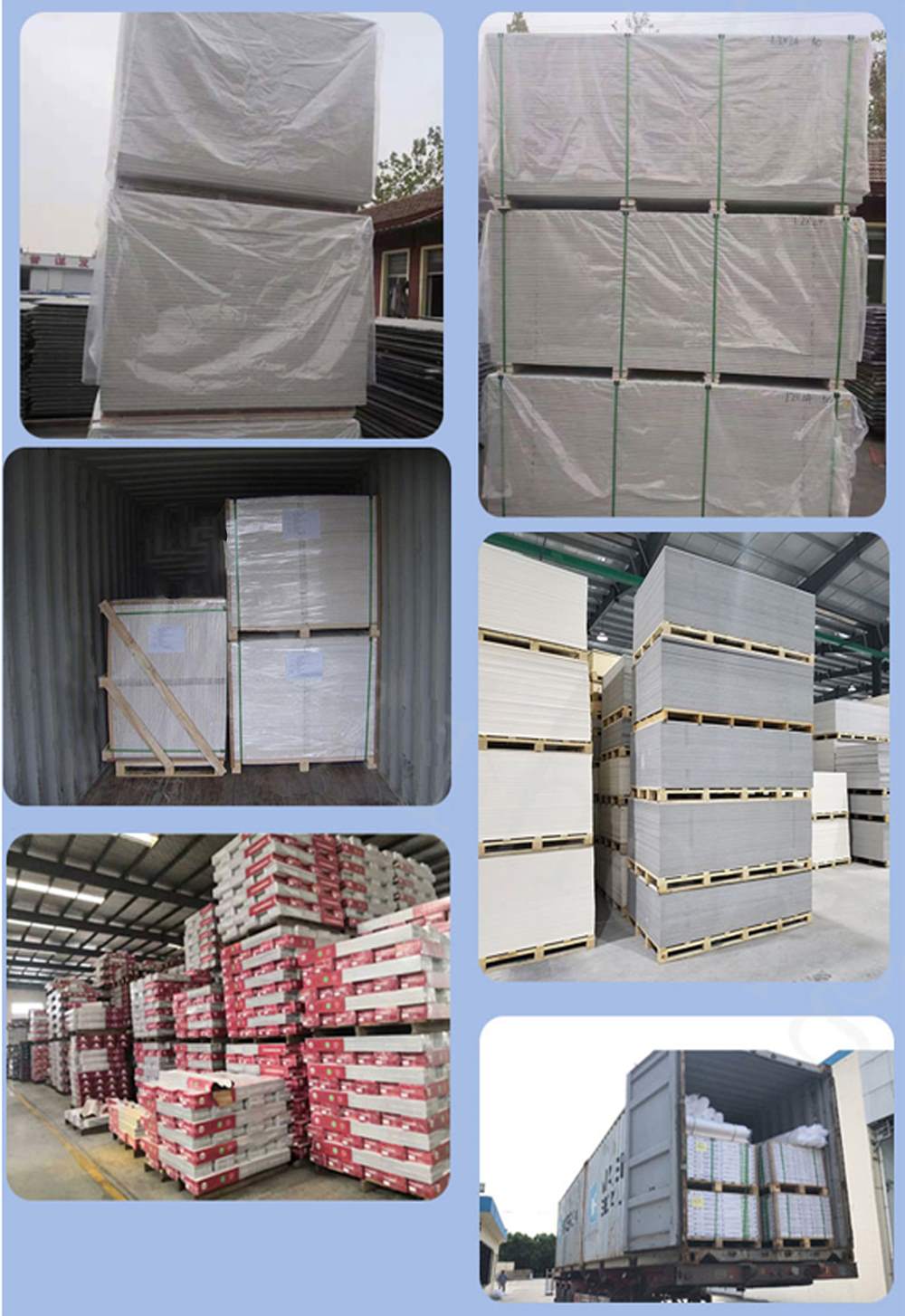 Fiber Cement Board Packaging and Shipping