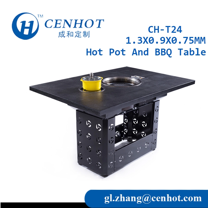 Square Metal Hot Pot AND BBQ Table For Sale Supplier CH-T24 - CENHOT