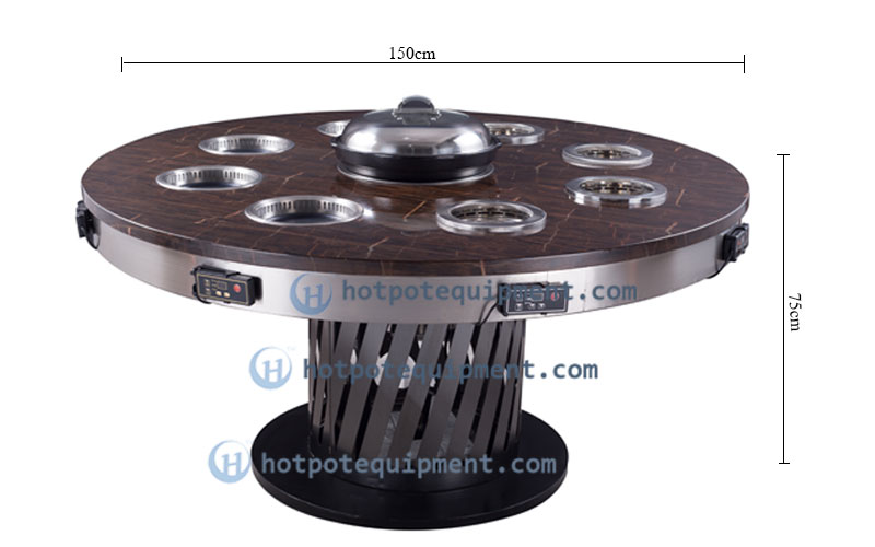 Custom Small Hot Pot And Korean BBQ Table For Sale size CH-T31 - CENHOT