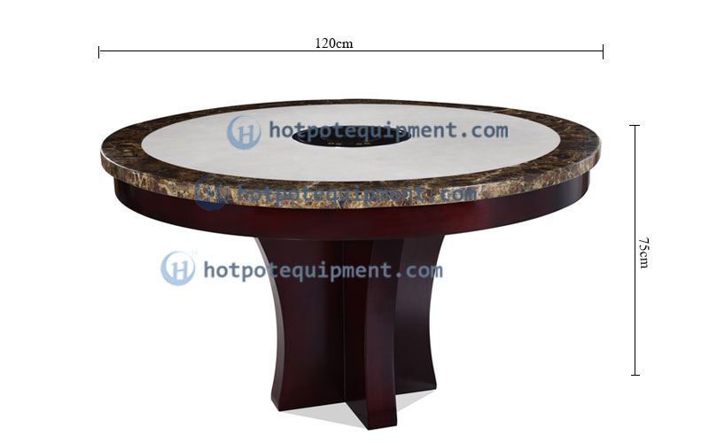 Top Quality Round Hot Pot Table Manufacturers China Size - CENHOT