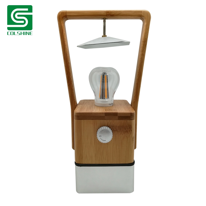 LED Bamboo Table Lamp Rechargeable Bedside Light Home Decorative Lamp