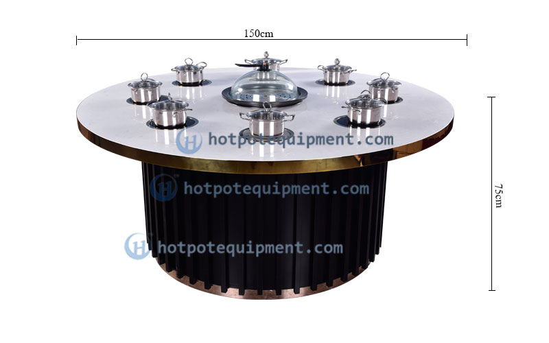 Customize Restaurant Round Hot Pot Tables Manufacturers China Effect - CENHOT