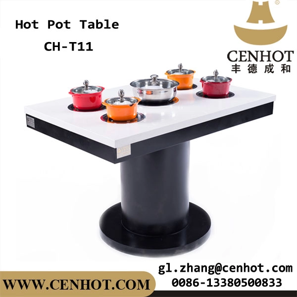 CENHOT Commercial Customized Restaurant Dining Table Indoor Hot Pot Table