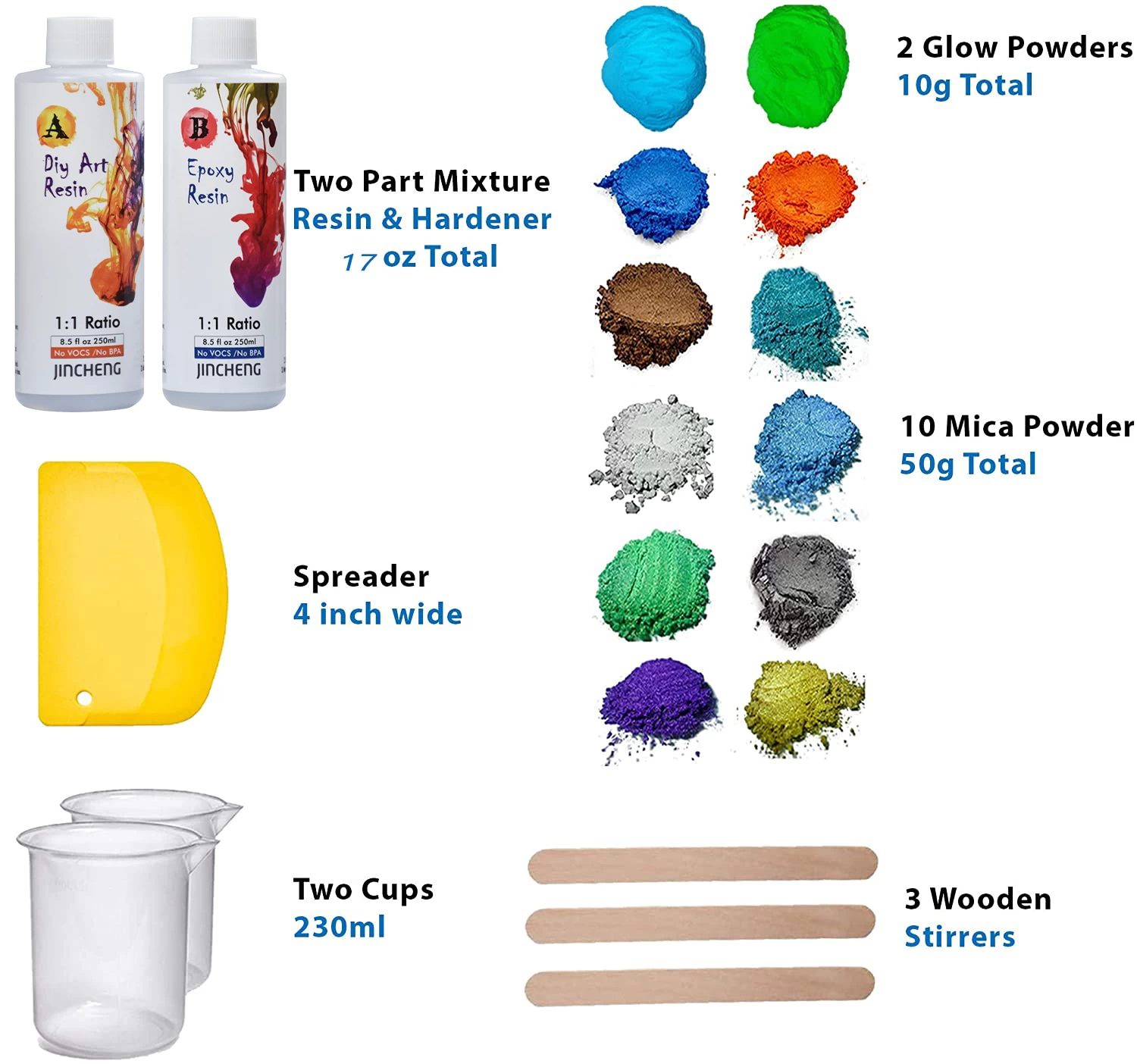 17oz Crystal Clear Epoxy Resin Kit for Art