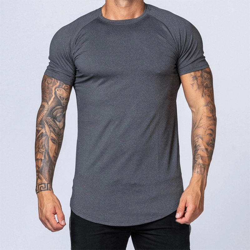 Round Neck Breathable Polyester Gym T-shirt For Men