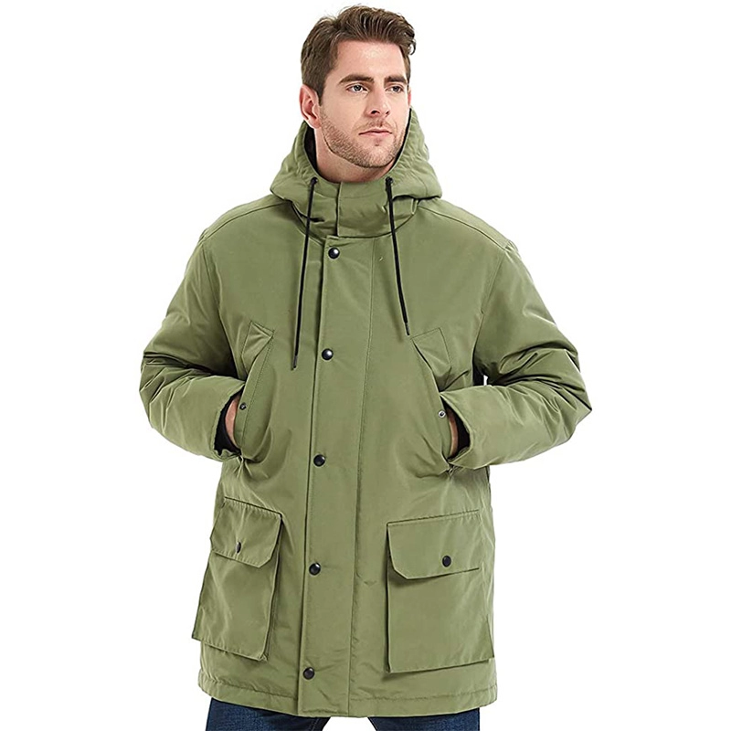 Men's thick winter outdoor down jacket with hooded Relaxed Fit Coat