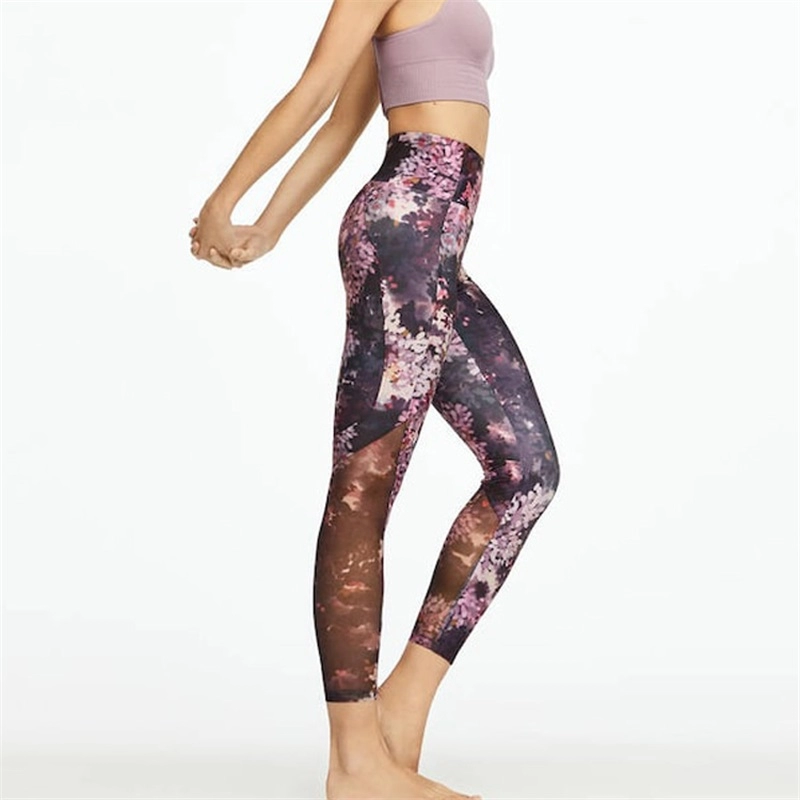 Custom Floral Print Ladies Gym Yoga Set