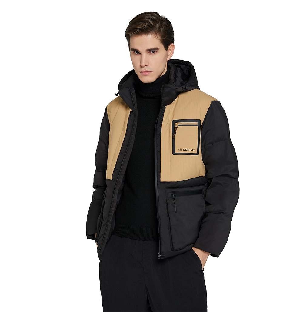 Men's Packable Down Jacket Hooded Lightweight Puffer Insulated Coat