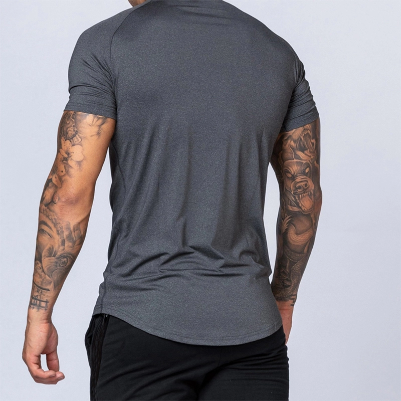 Round Neck Breathable Polyester Gym T-shirt For Men