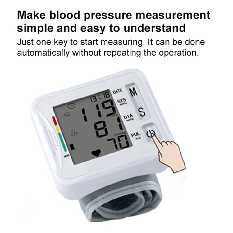 Wrist digital blood pressure monitor sphygmomanometer